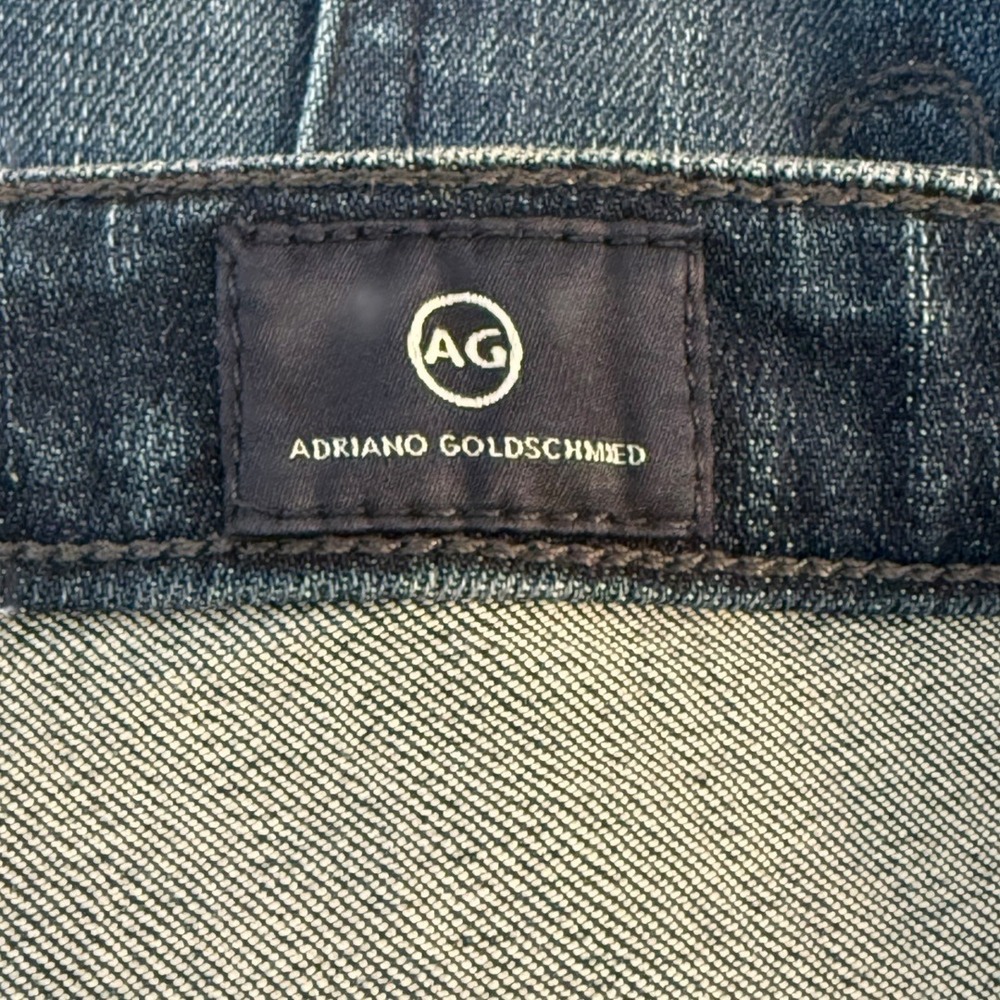 AG Adriano Goldschmied The Legging Ankle Blue Super Skinny Jeans Raw Hem 4 27 - Picture 3 of 7